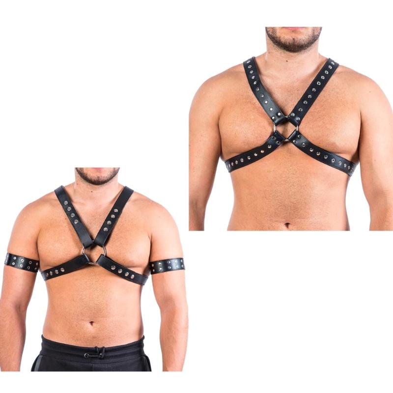 Men Chest Harness Adjustable Chest Strap Sex Restrain Chest Bandage Punk Leathers Chest Belt Cosplay Costume Accessory