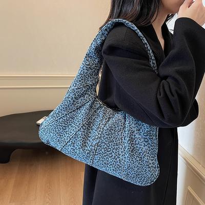 Casual Large-capacity Denim Bag Women's 2025 New Autumn and Winter Shoulder Underarm Bag Portable Tote Bag