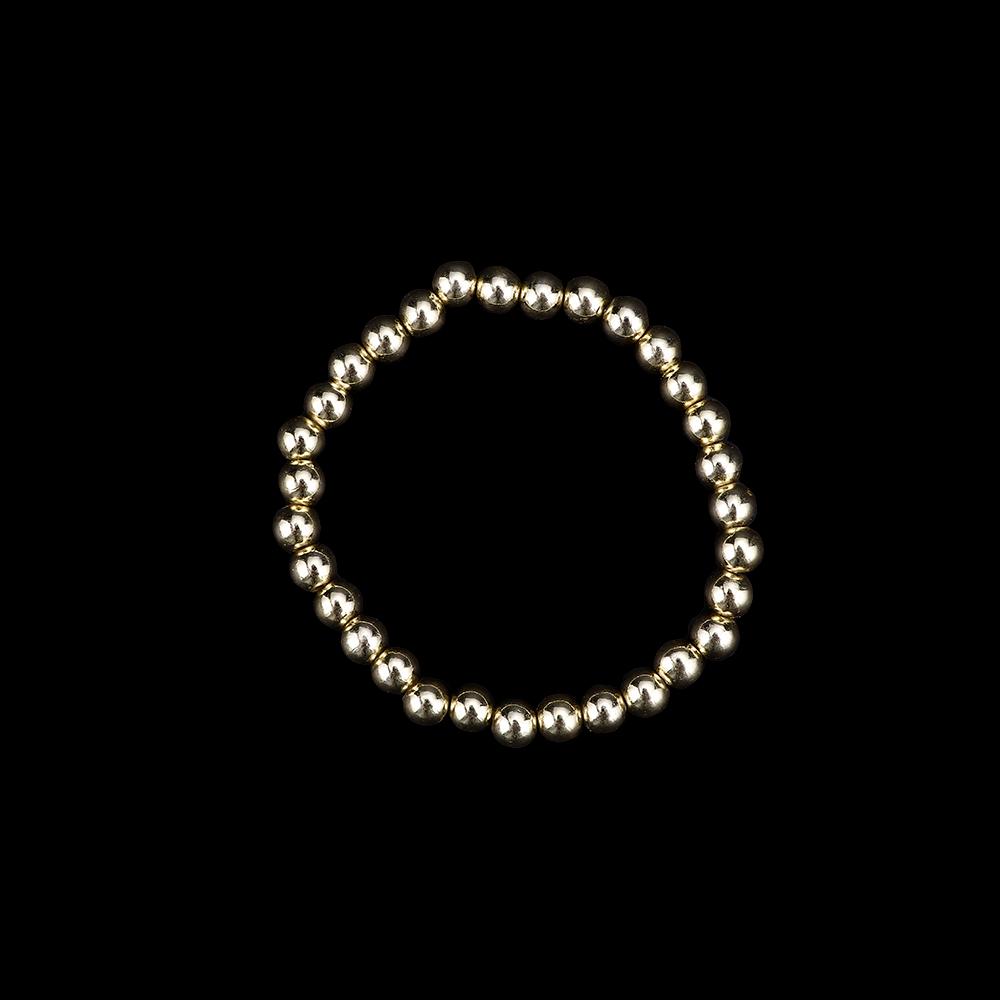 Women Silver Multi-layer Elastic Bangle Beaded Bracelet Boho