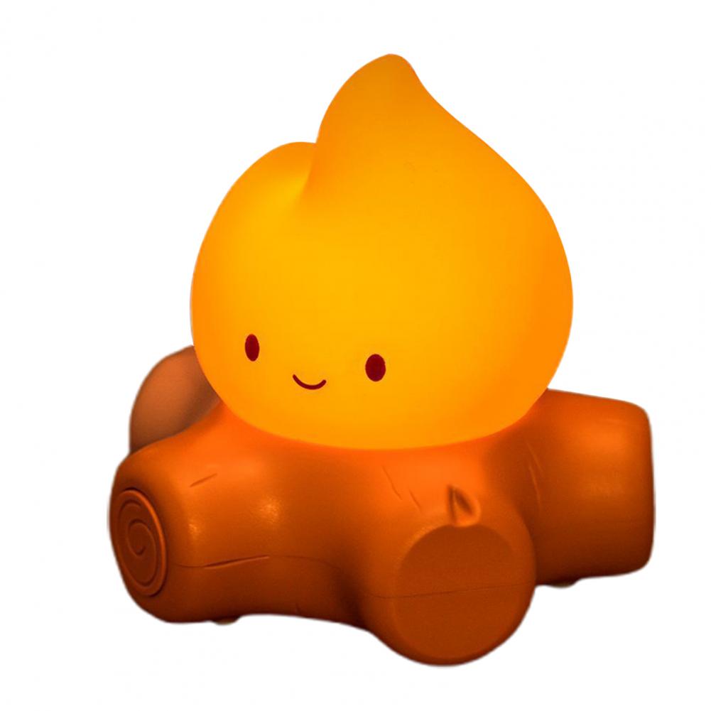 Nachtlicht aus lebensmittelechtem Silikon Mädchenzimmerdeko Nachtlicht Lagerfeuerform Nachtlicht mit langer Akkulaufzeit USB-C für Schlafzimmer