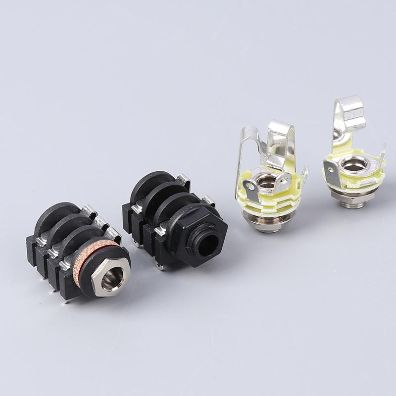 Rean Trs Stereo 6.35Mm Metal Female Jack 3 Pole Nys230 Audio Panel Mounting Socket 1/4" Ts Mono Jack Pcb Socket Nys215