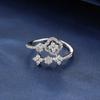 Fashion, personality, niche, exquisite design, floral ring, cool style