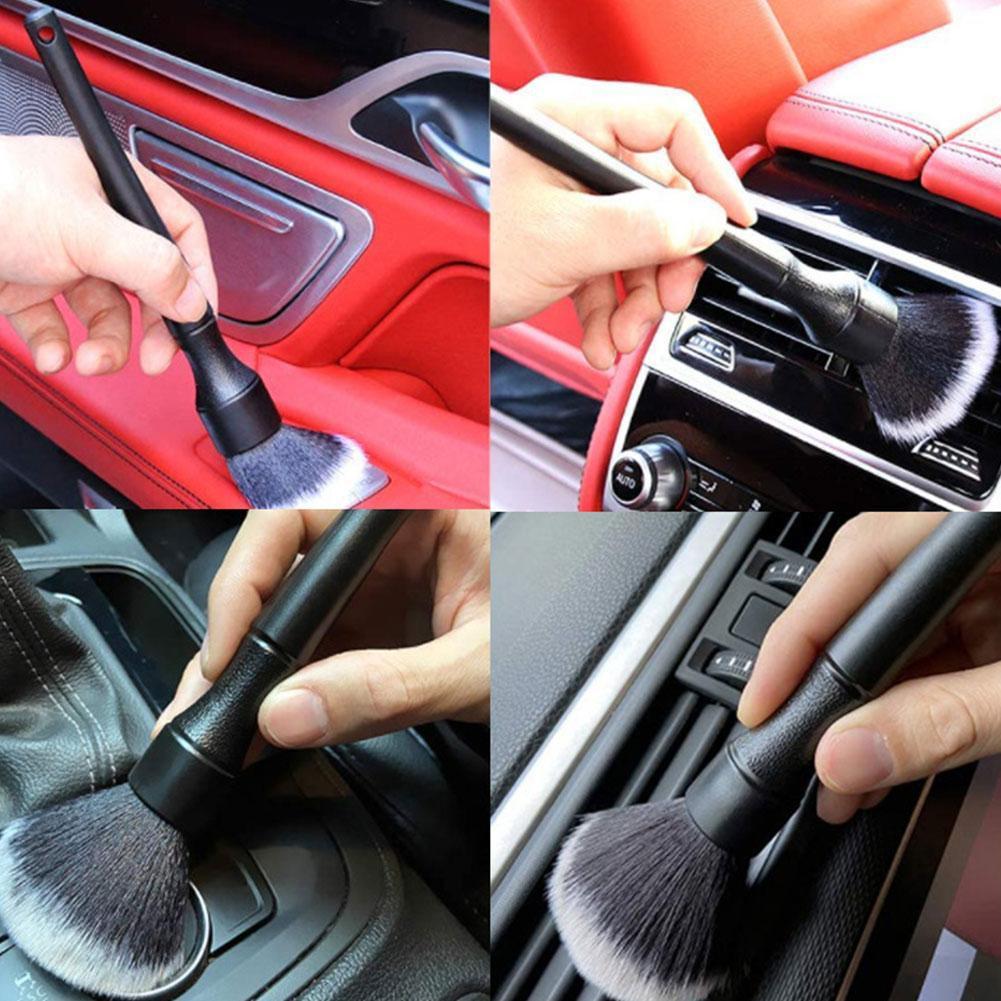 1set Car Motorcycle Interior Detailing Brush Soft Bristle Cleaning Brush Motorcycle Auto Cleaning Tools Detail Dash Duster Brush