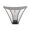 Women Sexy Briefs Low-rise Elastic Waistband Seamless Mesh Yarn Underwear Solid Color Lightweight Panties