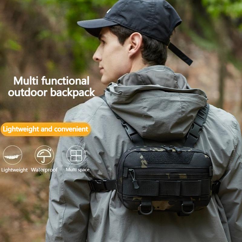 Fishing Waist Bag Universal Tactical Chest Bag Multi Storage Sports Hunting Equipment Bag, Outdoor Climbing Bicycle Backpack