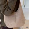 Lazy Wind Large-capacity Suede Bag New Simple Shoulder Underarm Bag Retro Commuter Portable Tote Bag