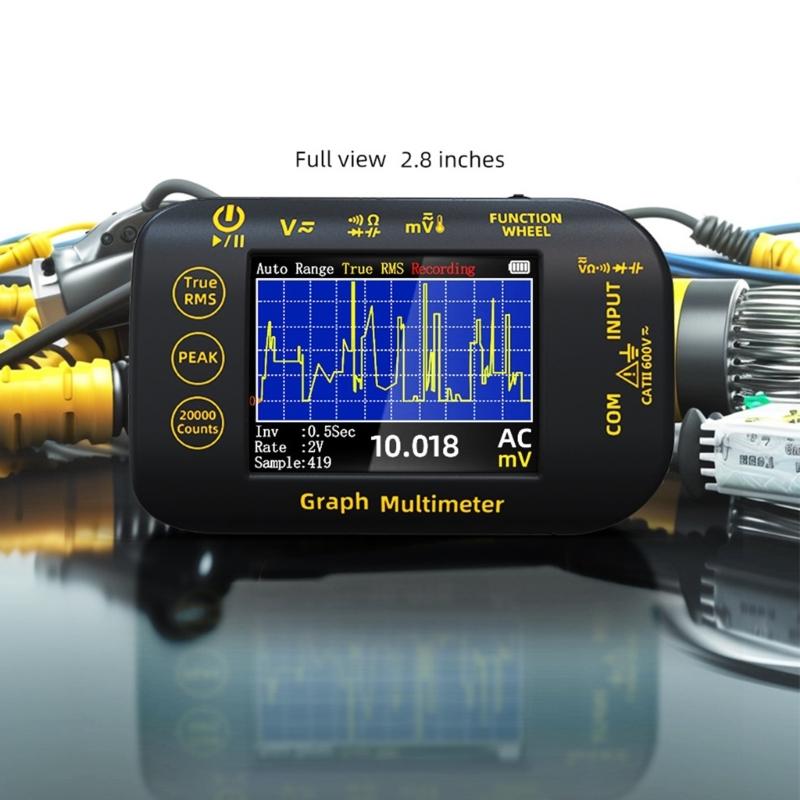 Real Time Waveform Recording Multimeter Temperature Resistance Voltage Continuity Tester High Precisions Multitester
