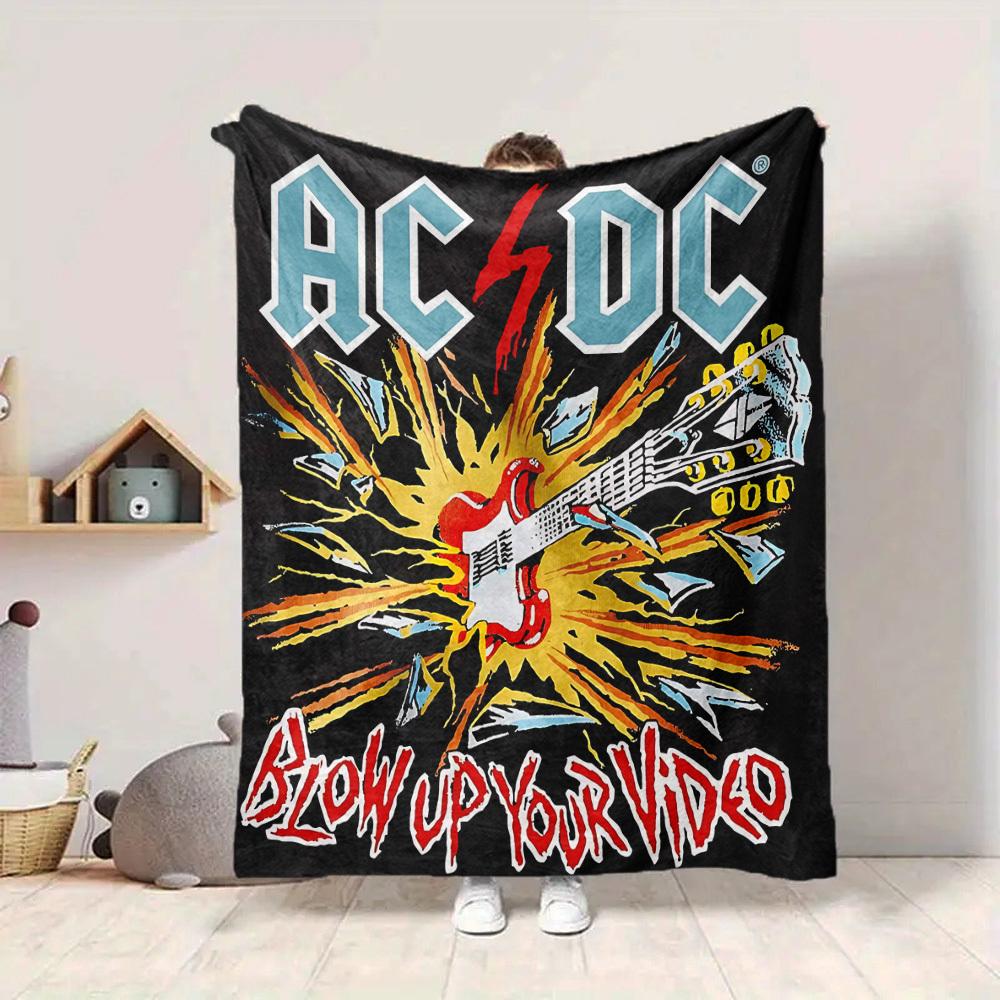 1pc AC/DC Blanket Lightweight Flannel Blanket Throw Blanket For Sofa, Bed, Travel, Camping, Livingroom, Office, Couch