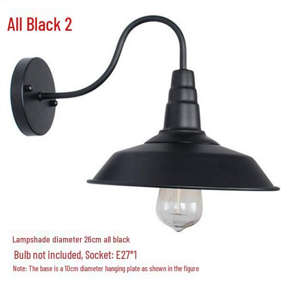 Retro Industrial Outdoor Wall Lamp - Iron Art for Hallway, Corridor, Balcony, or Restaurant
