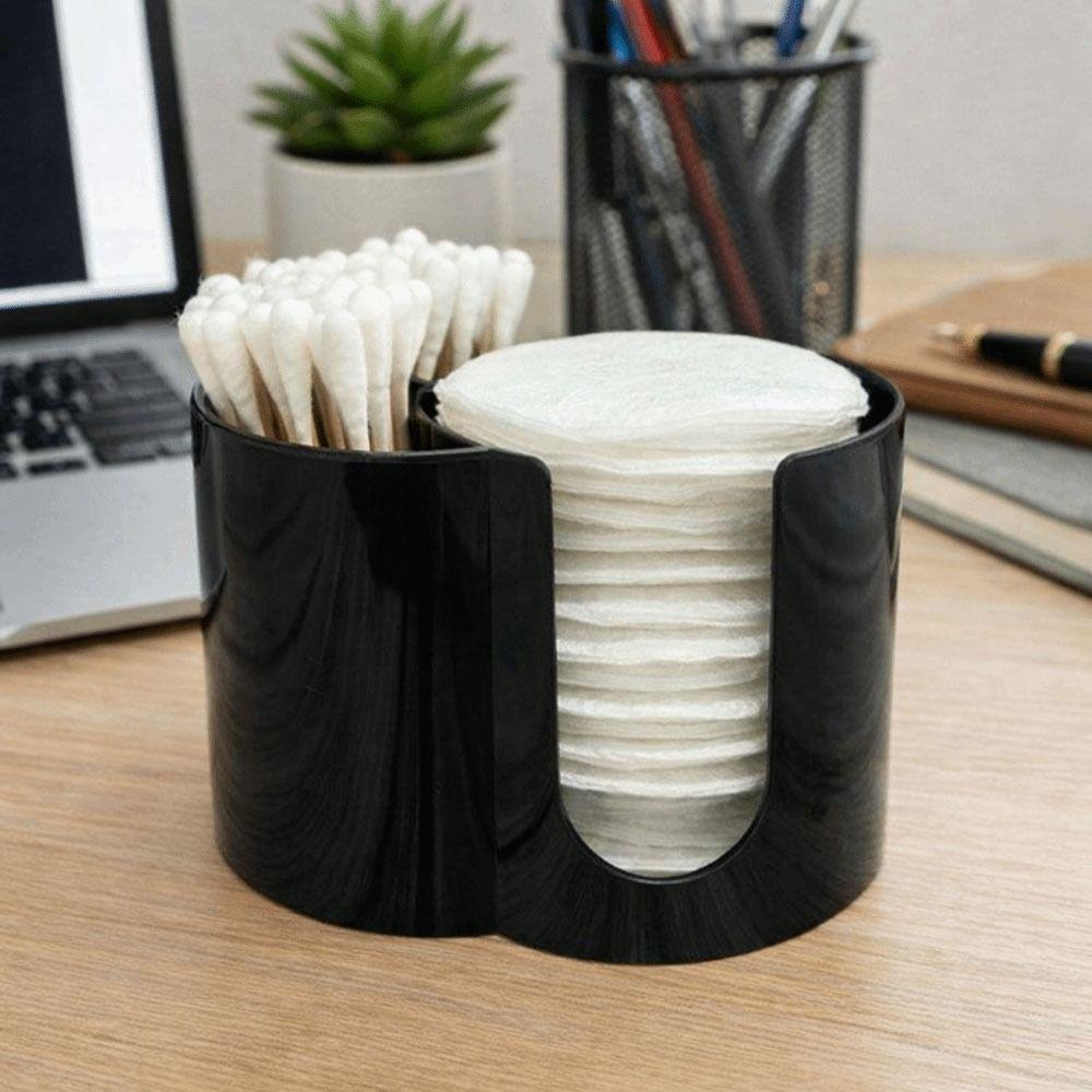 Dust-proof Cotton Swab Box Organizer Large Capacity Cotton Round Pad Holder  Cotton Pad