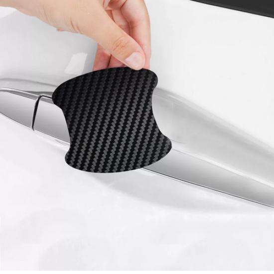 Carbon Fiber Car Door Handle Protector Film Anti Scratch Sticker 4PCs Set