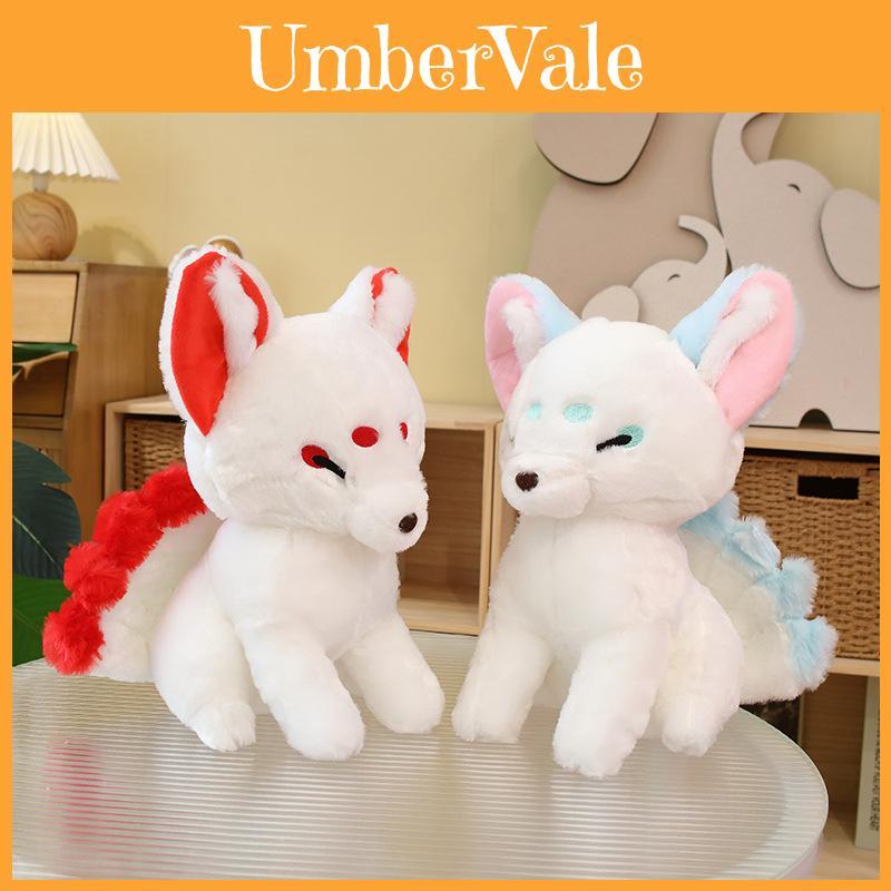 Affascinante Peluche Volpe a Nove Code Rosso e Bianco Colorato Animale Morbido Per Bambini