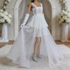 Tulle Overskirt Doll Gown Outfit for 30 cm Dolls, Formal Clothing Accessory for Costume Styling, Display, and Photos