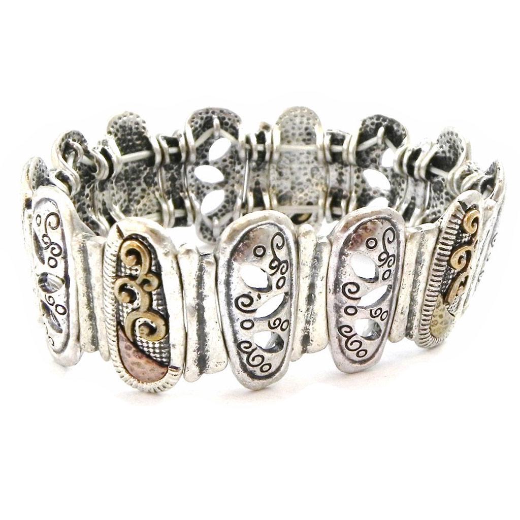 Les Trésors De Lily [I4485] - Designerarmbånd 'Cunégonde' 3 toner