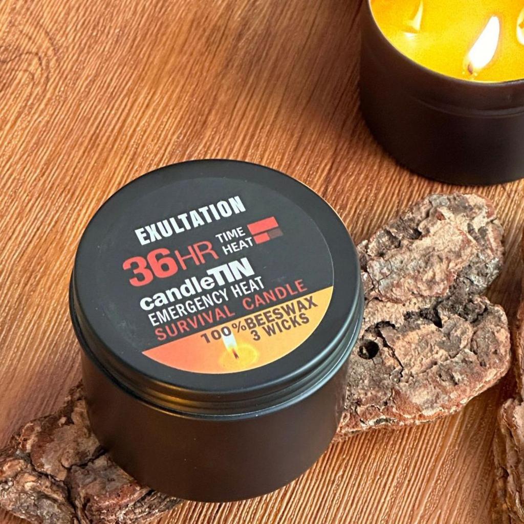 Survival Candle for Power Outages, 36 Hours Long-lasting Smokeless Unscented Candles for Disaster Prevention Emergency Lighting