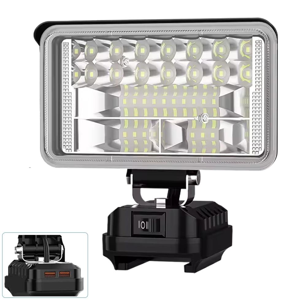3/4/5/8Inch Waterproof Direct Flood Lights For Makita 18V Cordless Work Light USB Garage Workshop Camping Emergency Lights
