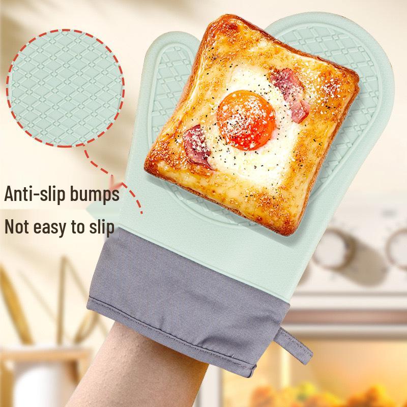Silicone Heat-Resistant Non-Slip Baking Gloves for Kitchen and Oven