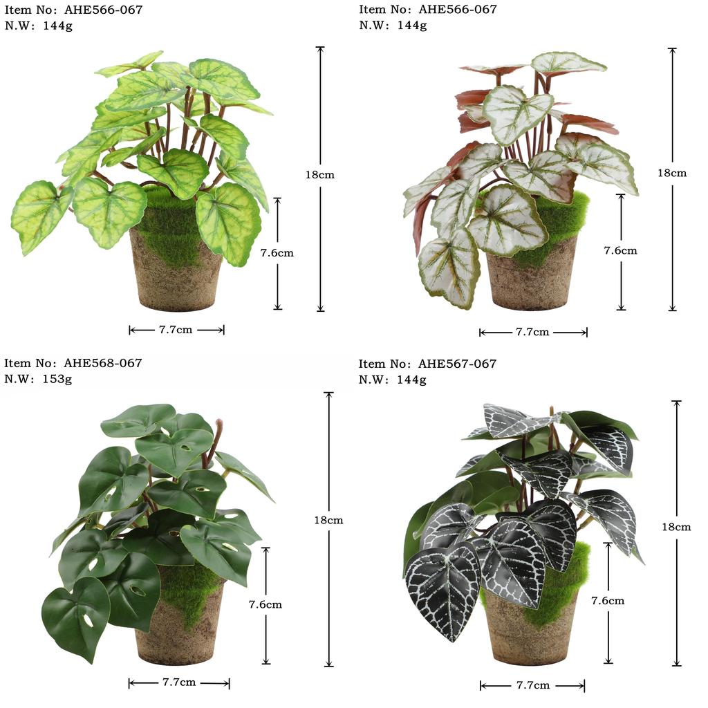 Exquisite Plastic Bonsai Set For Home And Photography Props Eucalyptus Banana Leaf Turtle Back Daisy Hibiscus