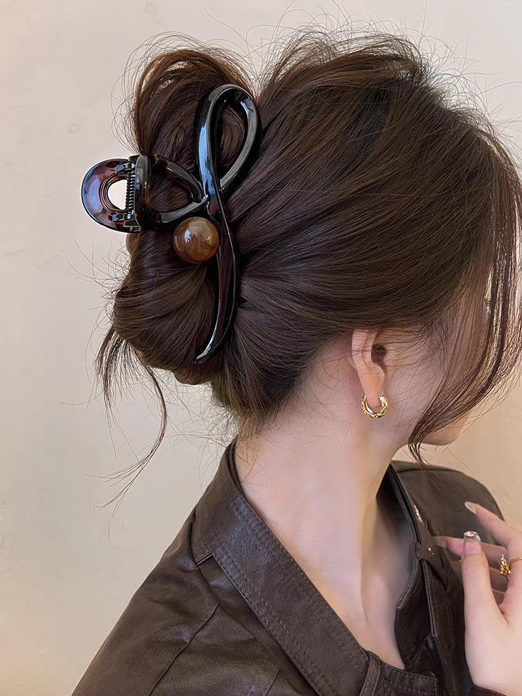 2025 Leopard Print High-End Large Shark Hair Clip for Women
