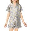 Children's Home Clothes Pajamas Set Short-sleeved Top Shorts Two-piece Set Outer Wear Play Cardigan Clothes