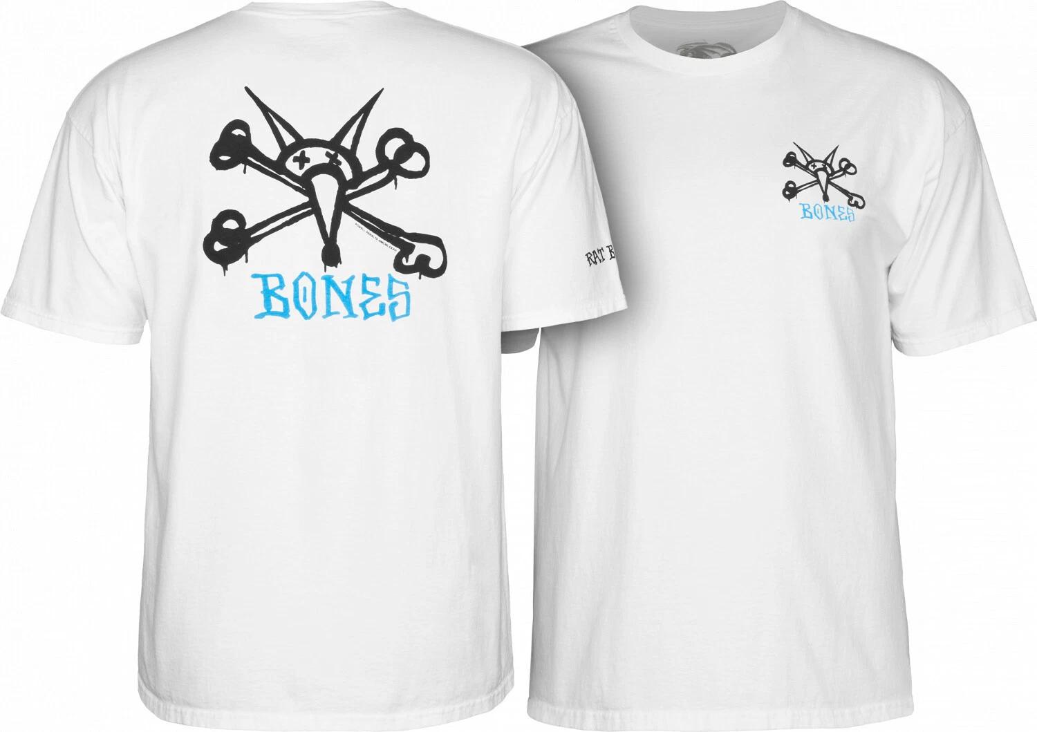 Powell Peralta RAT BONES Skateboard T Shirt WHITE S