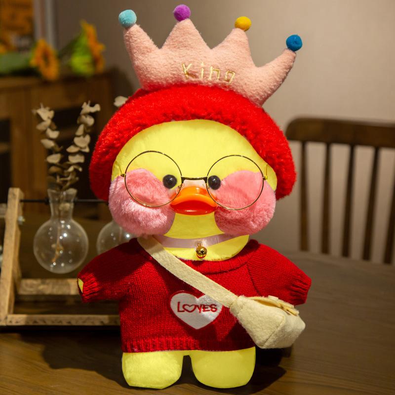 Canard à l'Acide Hyaluronique, Canard Populaire, Café Lalafanfan, Mimi Ins - Petite Figurine Peluche Canard Jaune Comme Cadeau Pour Enfants