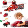 Carecoly Fire Truck Vehicle Set with Storage Truck, Alloy Mini Cars, Fire Map, Toy for Boys and Girls, Ages 6 and Up