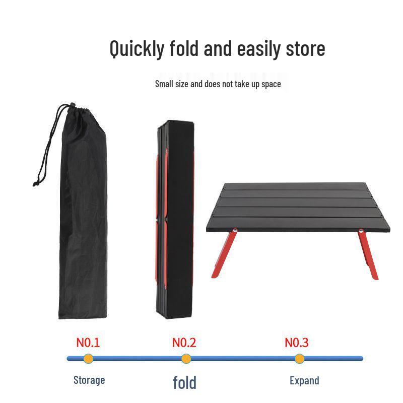 Ultra-Light Portable Mini Aluminum Folding Table for Outdoor Camping and Picnics