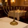Portacandele Menorah Hanukkah Classico Tradizionale Portacandele in Metallo Ebraico Candelabro Multi-Braccia Dorato Decorazione
