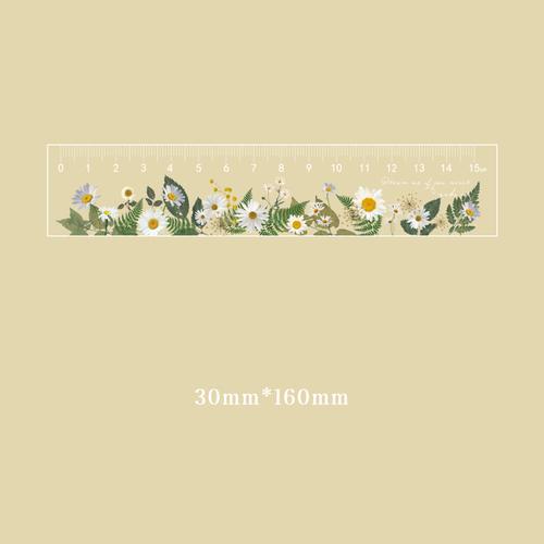 Flower Series Straight Ruler 15cm Transparent Plastic Drawing Painting Rulers for Student School Office Stationery Supplies