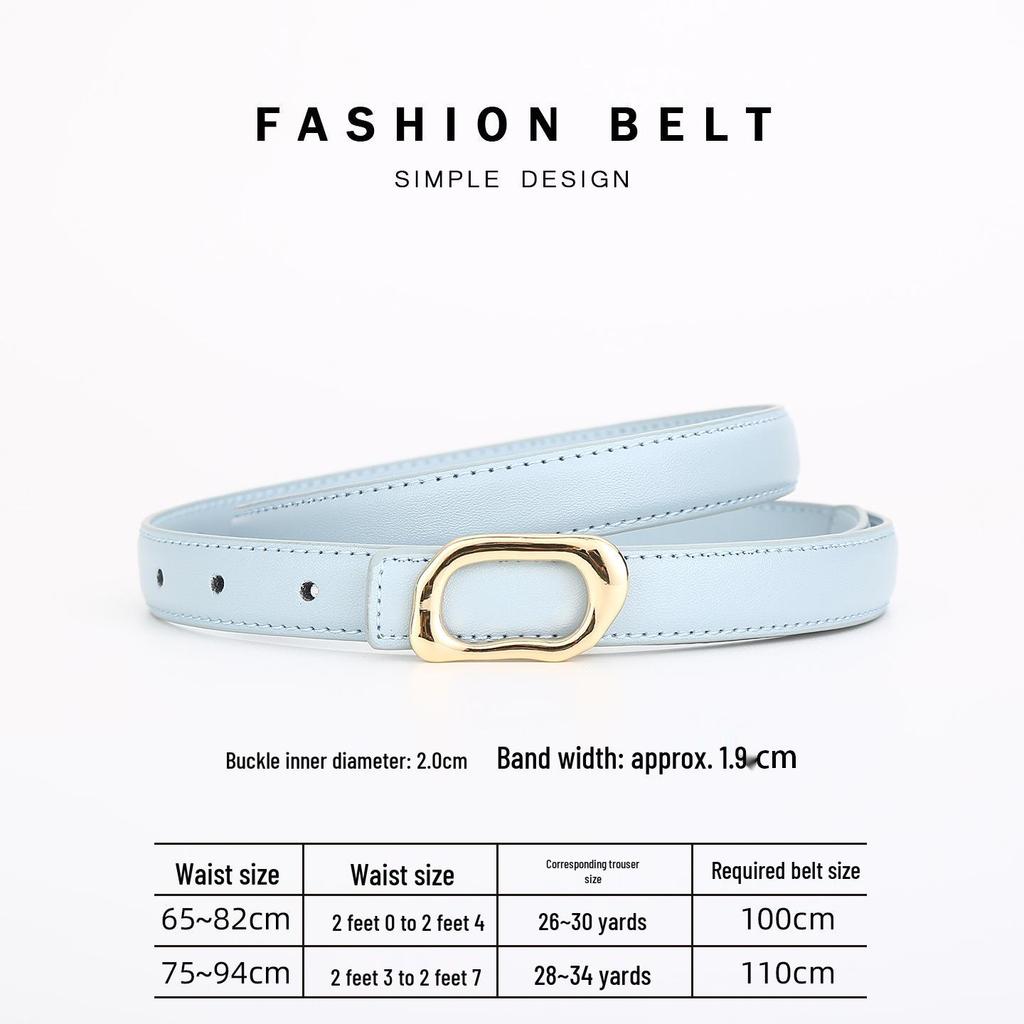 Genuine Leather Women's Fashion Belt - Versatile Waistband for Casual or Commuting Styles