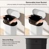 30 L Modern Curved Kitchen Bin - Cream