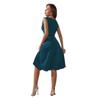 New Women's Slim Fit Round Neck Beaded Sleeveless Princess Dress S-XL