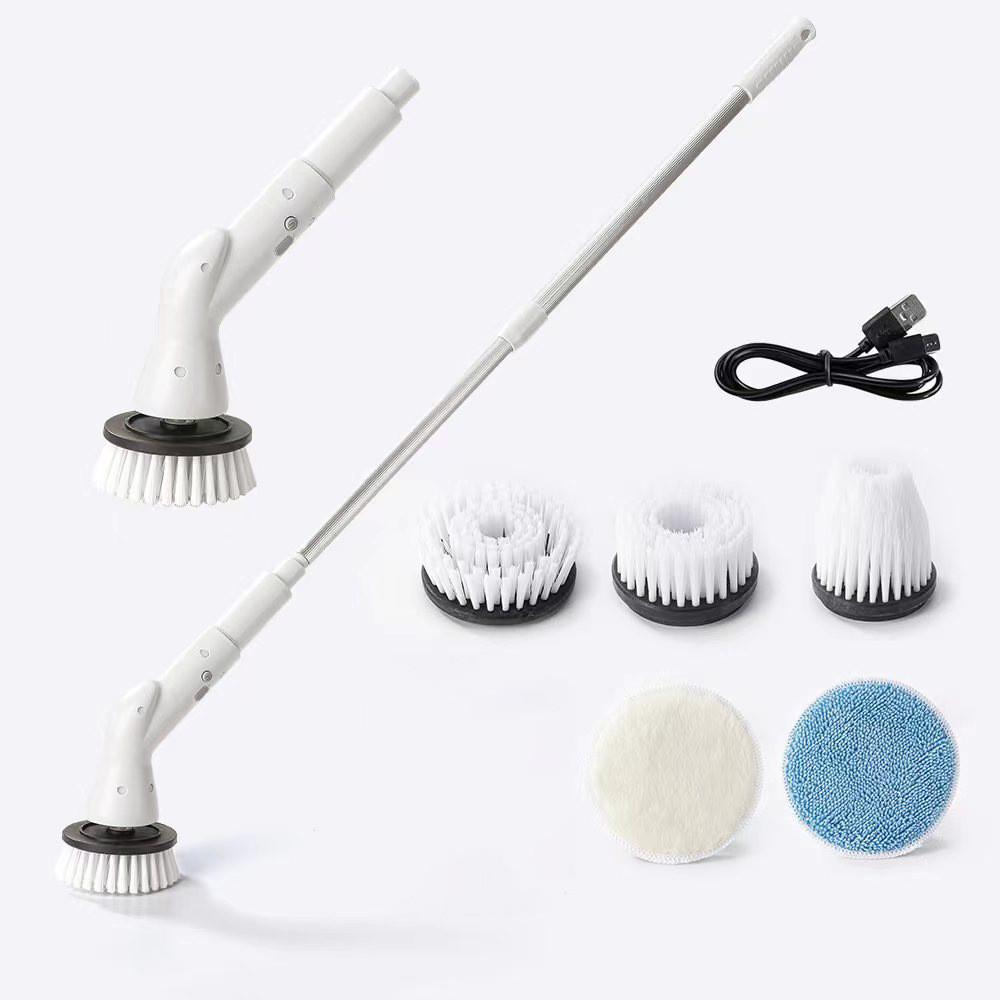 5W Portable Electric Cleaning Brush Cordless Electric Spin Cleaning Scrubber Shower Cleaning Brush Kitchen Bathroom Cleaning Gadgets