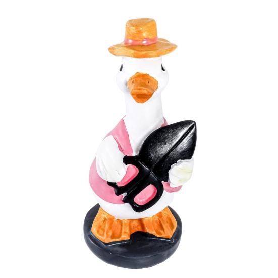 Gardening Duck Statue Outdoor Garden Yard Farm Duck Resin Figurine
