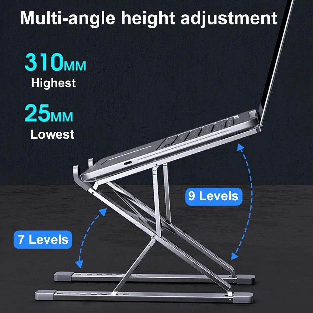 Adjustable Laptop Stand Aluminum for Macbook Tablet Notebook Stand Table Cooling Pad Foldable Laptop Holder