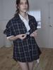 Jabhwalum Oversized Fold Shirt, (Check)