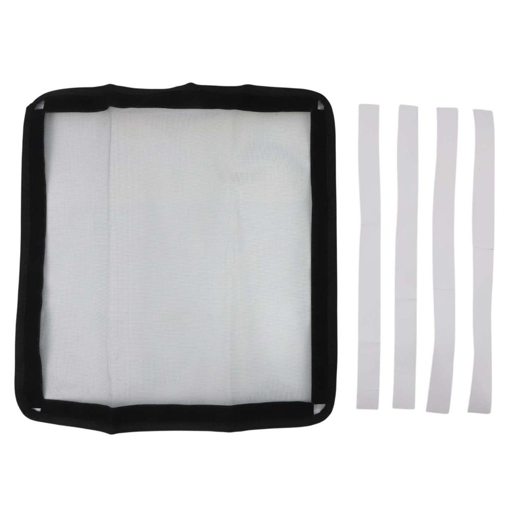 Black RV Breathable Mesh Screen With 75% Sun Shade And 16.25 Mesh Density For Roof Ventilation Protection 41x41c