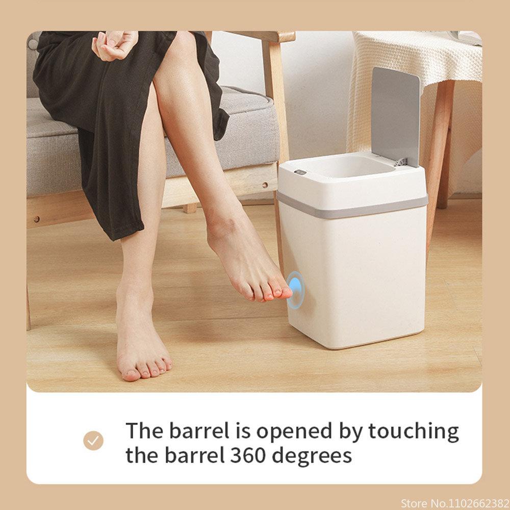 12L Automatic Smart Sensor Trash Can Luxury Induction Sensor Garbage Trash Bin For Bathroom Toilet Kitchen Wastebasket Can