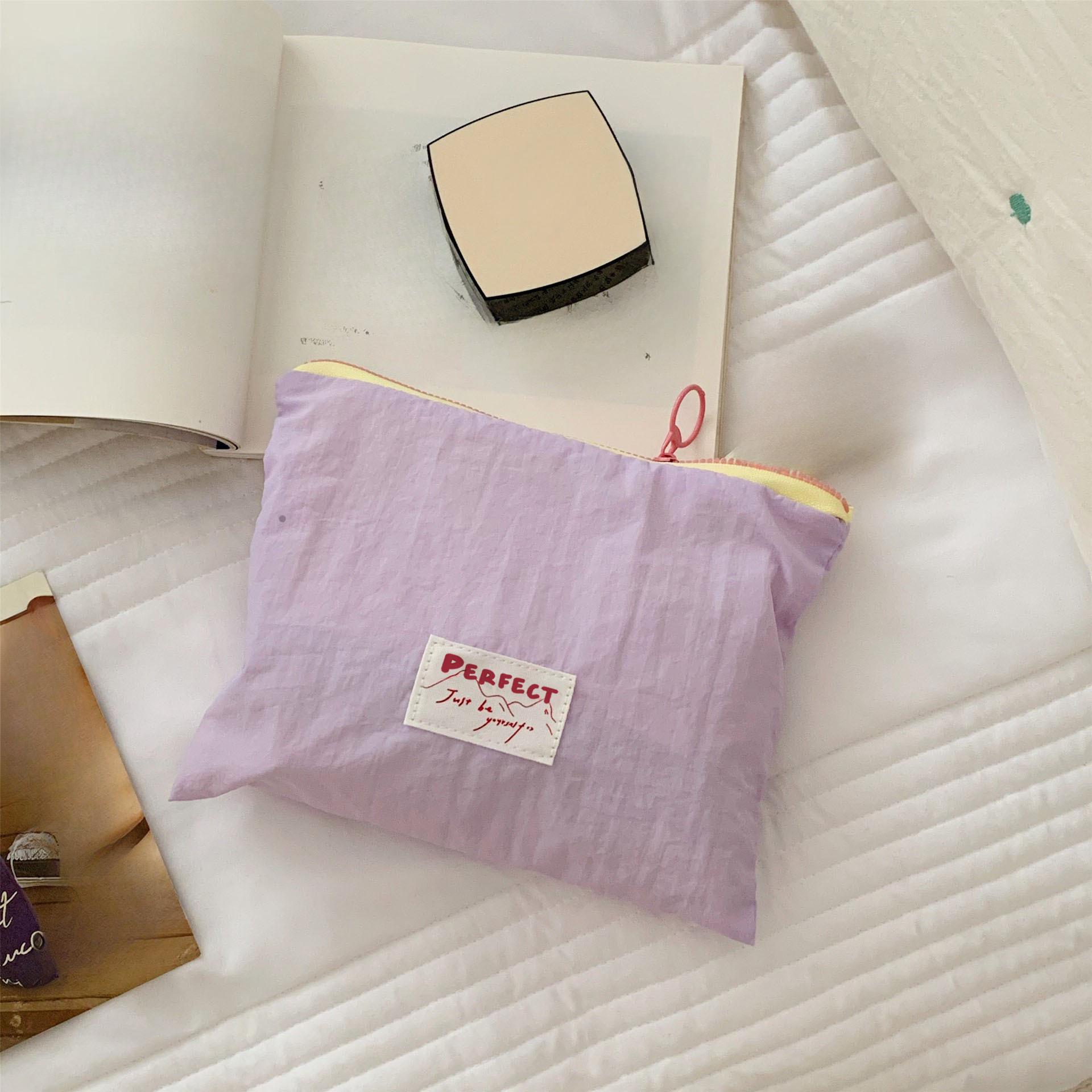 

Стиль Цветная косметичка Сумка для хранения косметики Сумка с надписью Ручная сумка фиолетовый