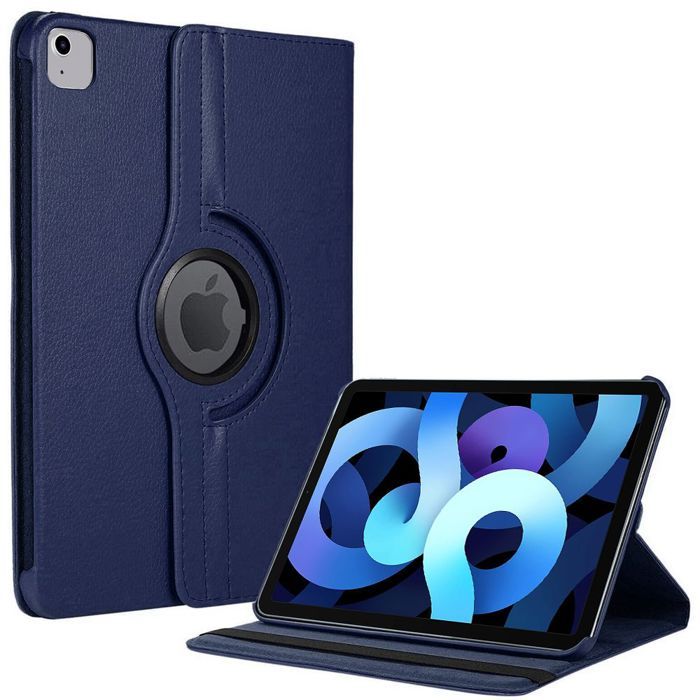 Coque de Protection - BOOLING - pour iPad Air 11 Pouces - Rotatif 360° - Bleu Marine - Cuir Synthétique