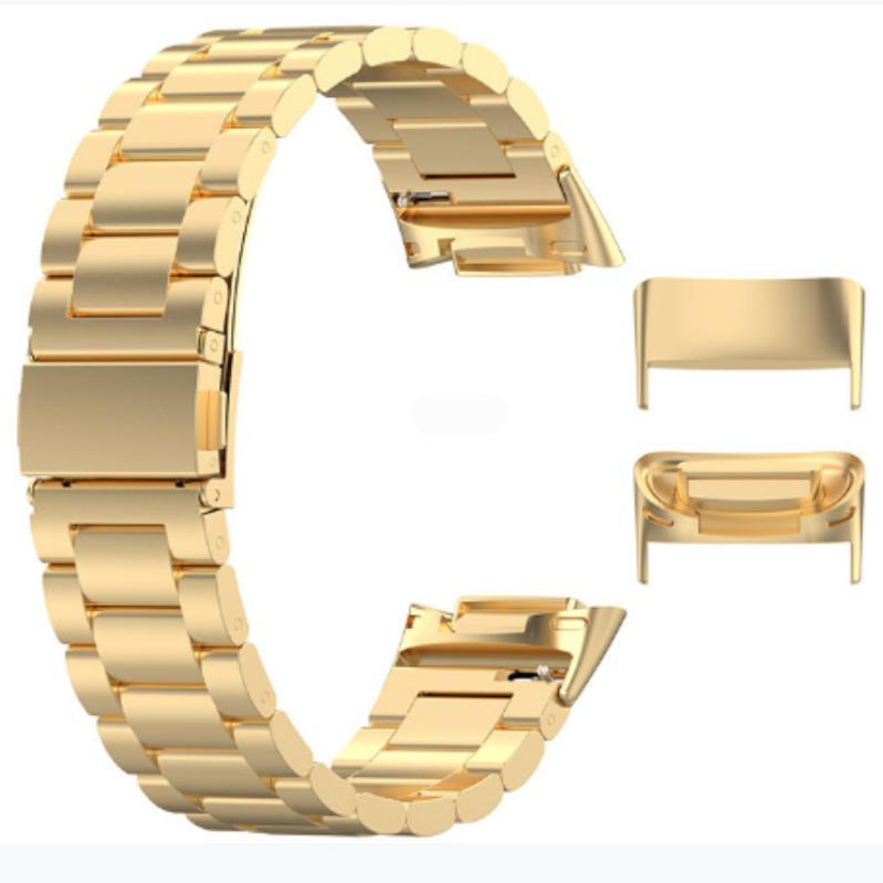 Charge5 Raw Ear Style Metal Connector Strap for Fitbit Charge6 Watch.