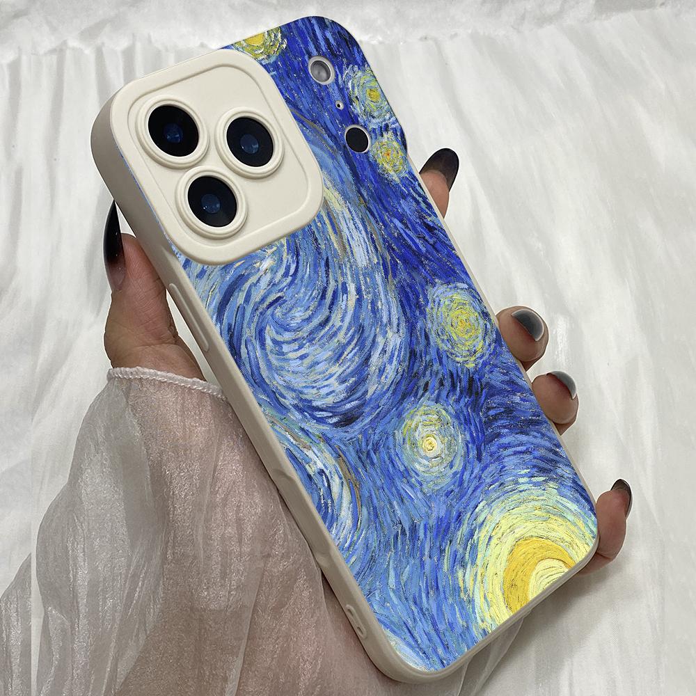 M422 Art van Gogh Engelaugen Weiche Handyhüllen für iPhone Samsung Galaxy Xiaomi Rdemi Huawei Honor Infinix Realme OPPO Vivo Alle Modelle TPU-Hülle