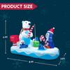 JOYFY 6 FT Long Christmas Inflatable Penguin & Polar Bear Decoration,Blow Up Yard Decoration for Christmas Party Decorations