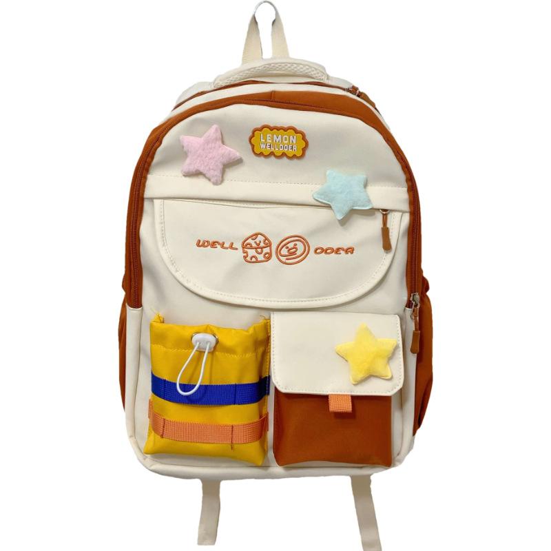 Schoolbag Japanese ins Sweet Wind School Bag Female Junior High School Student Fashion Color Matching Backpack Student Shoulder Bag High School