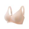 European and American Large Size Large Cup Bra, No Steel Ring, Large Chest, Small Breast, No Trace, Large Size Striped Bra.