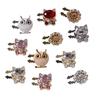 1PC Luxury Fashion Clothing Closures Alloy Swan Rhinestone Button Originality Swan Rhinestone Button Set Alloy Button