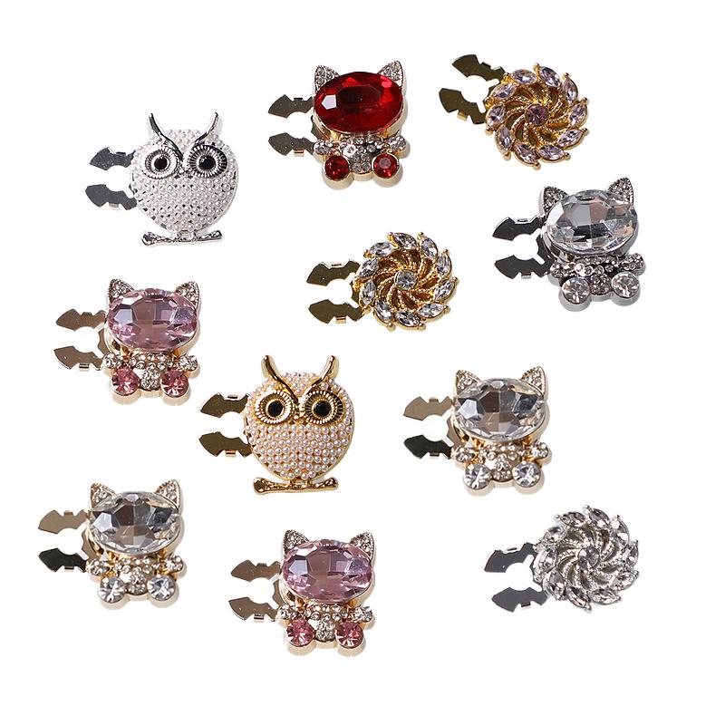 1PC Luxury Fashion Clothing Closures Alloy Swan Rhinestone Button Originality Swan Rhinestone Button Set Alloy Button