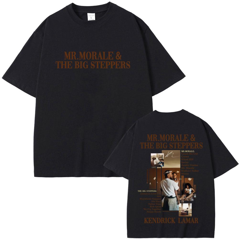 Kendrick Lamar Mr Morale & The Big Steppers T-shirt Men Hip Hop Fashion Pop Music T Shirts Men's Casual Cotton Vintage T-shirts