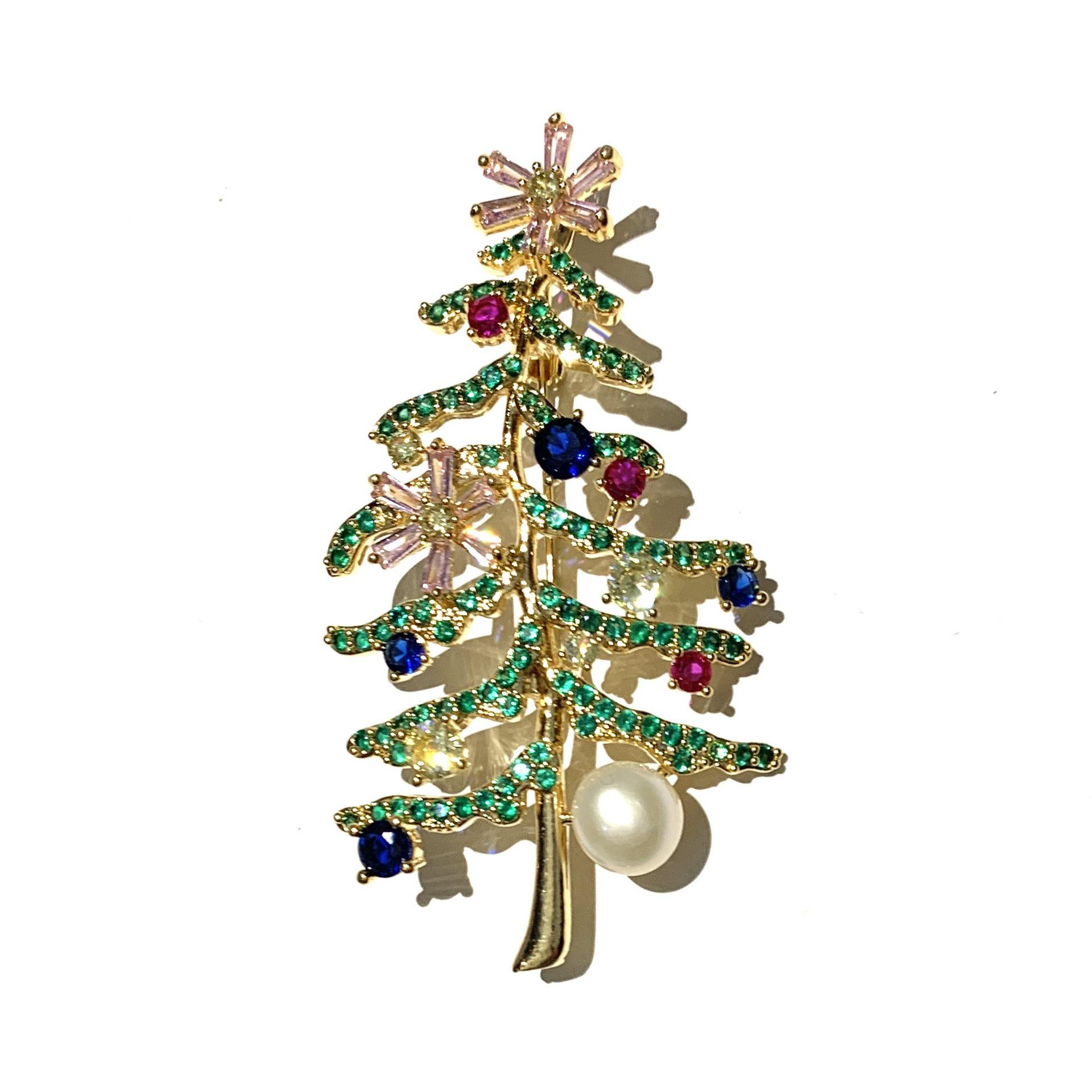 Bo Xin Yun Zircon Freshwater Pearl Deer Brooch & Christmas Tree Ornament